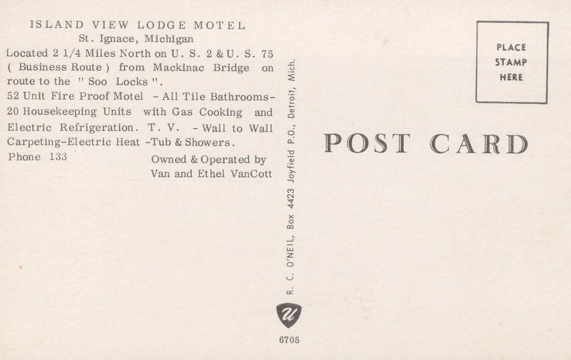 Chalet North Motel (Island View Lodge Motel) - Old Postcard (newer photo)